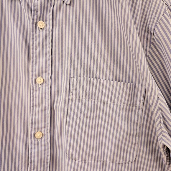 Uniqlo 100% Cotton Striped Button-Down (Size Small) - Picture 8 of 11